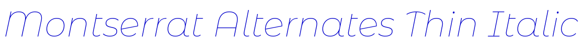 Montserrat Alternates Thin Italic font